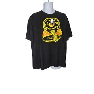 Bioworld Cobra Kai Graphic T-Shirt Sony Pictures Black‎ Cotton 2XL